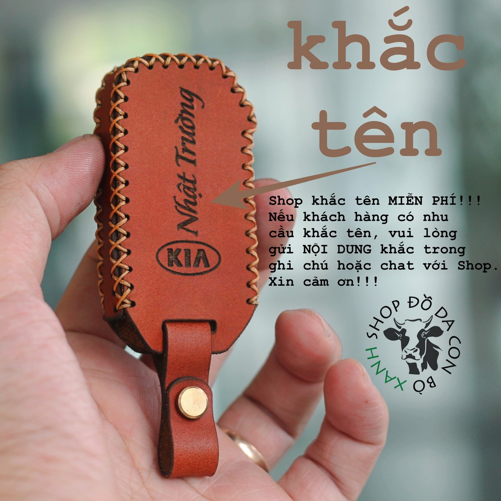 Bao Da Chìa Khoá KIA cerato 2019, 2020, 2021 handmade Da Thật 009