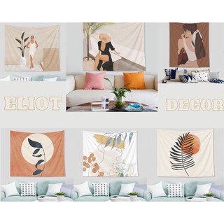 [ HÀNG SẴN ] Tranh vải treo tường/ thảm treo tường phong cách retro hiện đại có tặng kèm đinh treo