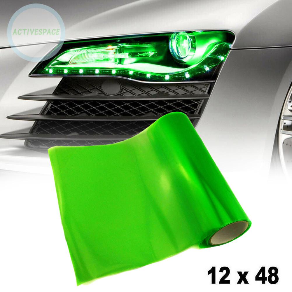 Lamp Film Universal 12&quot; X 48&quot; DRL For Headlight Green Parts Accessories