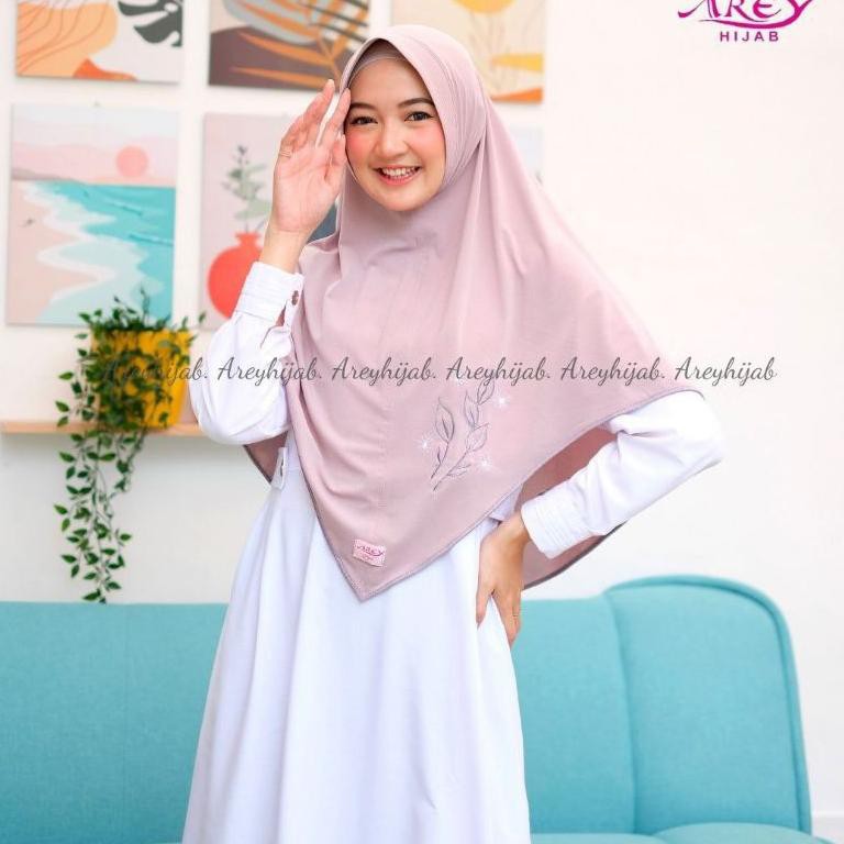 Khăn Hijab Husna Arey Thêu Họa Tiết Phong Cách Hồi Giáo