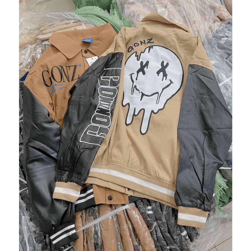 ÁO KHOÁC BOMBER MẶT QUỶ UNISEX NAM NỮ DA LỘN CỰC XỊN CỰC XINH