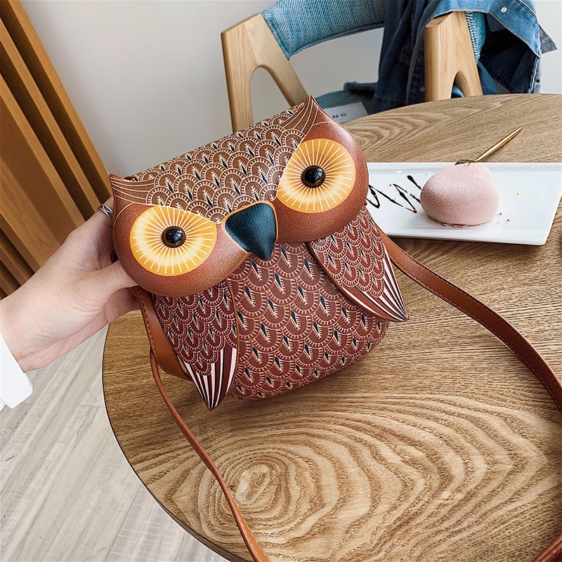 Túi IELGY đeo vai họa tiết hoạt hình phong cách cổ điển thời trang cho nữ