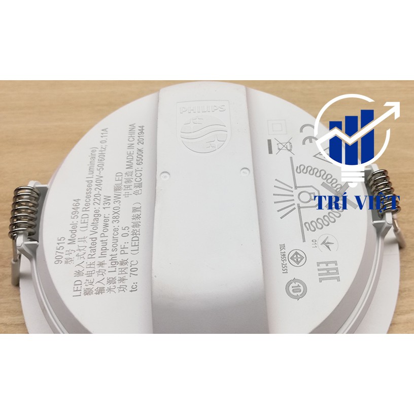 Đèn led âm trần Philips 13W 59464 MESON - Vàng (3000k)/ Trung tính (4000k) /Trắng (6500k) - Tiết kiệm điện cao