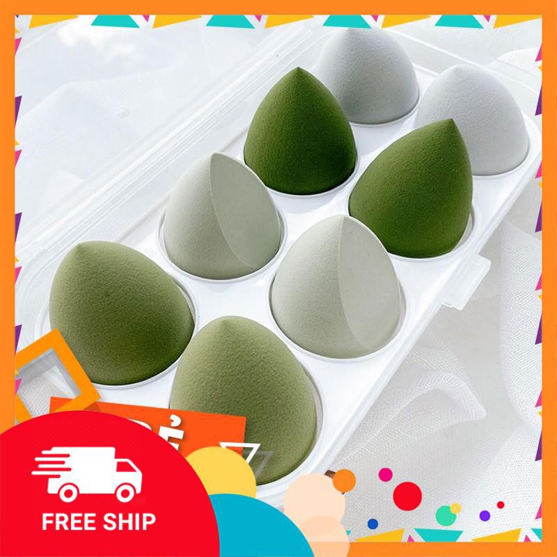 (Hàng mới về) Set hộp 8 và hộp 4 mút trang điểm siêu mềm hình quả trứng có thể dùng khô và ướt🍎🍎 | BigBuy360 - bigbuy360.vn
