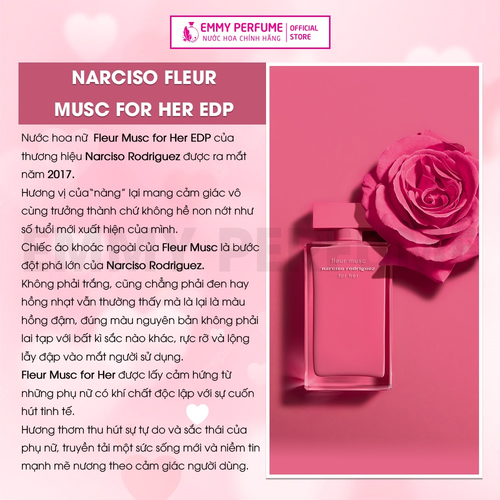 Nước hoa nữ Narciso Fleur Musc Hồng đậm cao - EmmyPer