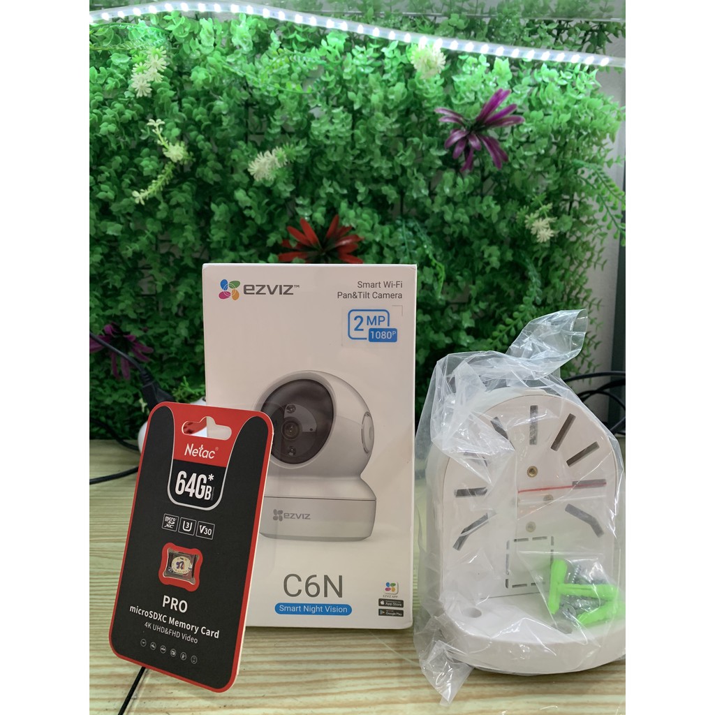Camera Ezviz C6N1080p(2MP) + thẻ nhớ 64G + chân đế