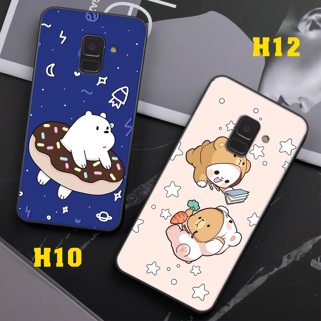 [ FREESHIP 50K ] Ốp Samsung A8 2018 - Samsung A6 - Samsung A8 Plus - Samsung A6 Plus - Samsung j8 In Hình Gấu Đáng Yêu