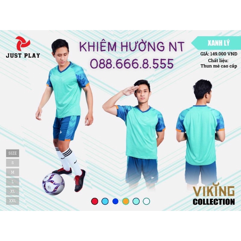 Quần Áo Đá Bóng Không Logo Viking Collection ”Trắng” Đủ Màu_Mẫu Áo Đấu Hot, Giá Tốt 2021-2022