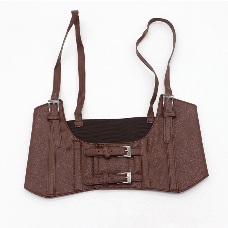 Áo nịt ngực màu trơn chất liệu da pu giả phong cách Gothic vintage thời trang cho nữ