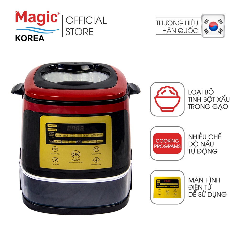 [Mã ELHADEV giảm 4% đơn 300K] Nồi cơm điện tách đường Magic Korea A510