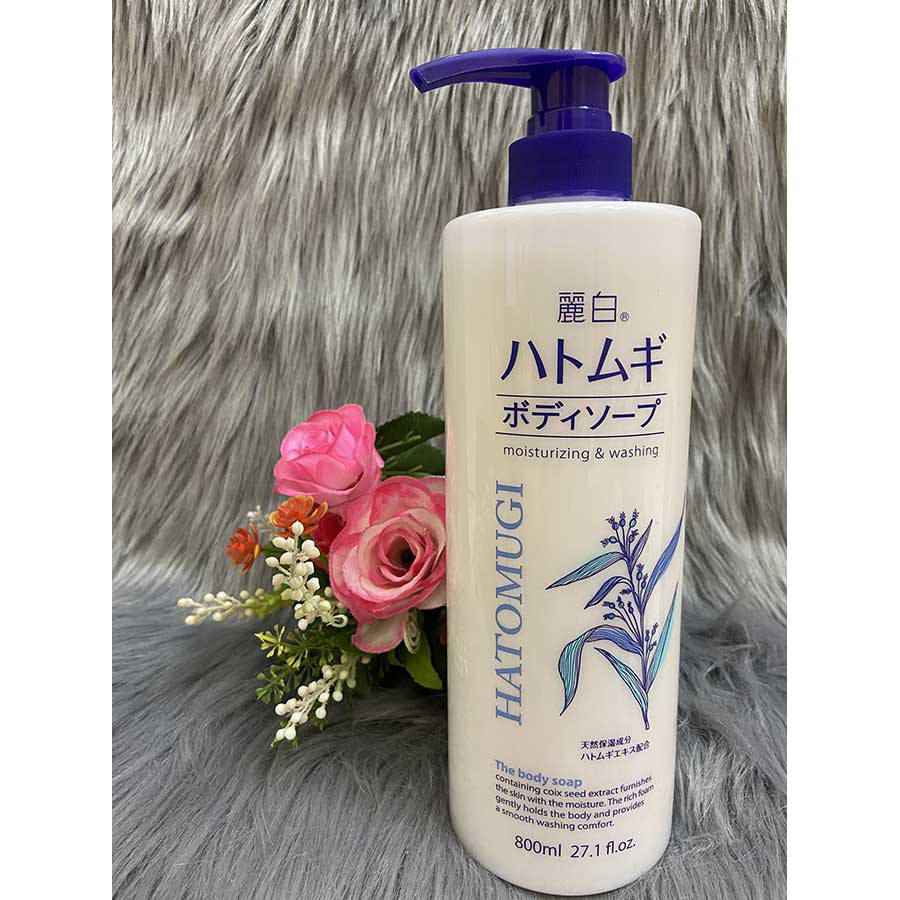 Sữa tắm Hatomugi  trắng da Moisturizing Washing 800ml