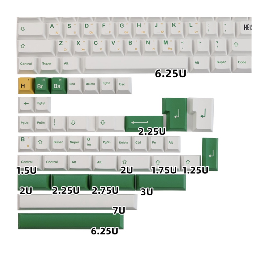 Nút Nhựa Bàn phím Heisenberg nhựa PBT In DYESUB 146 NÚT