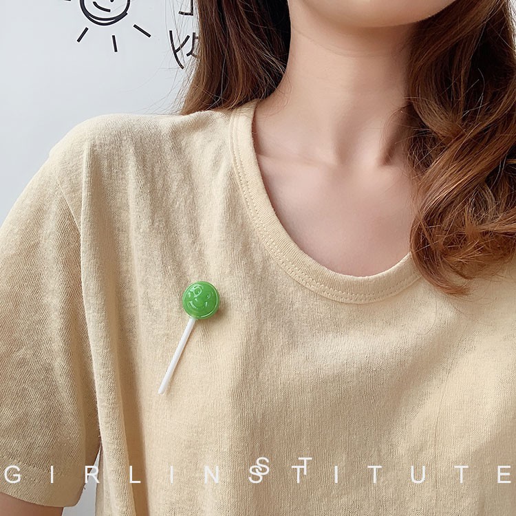 Ghim cài trang trí áo hình kẹo mút phong cách Nhật Bản đáng yêu B615