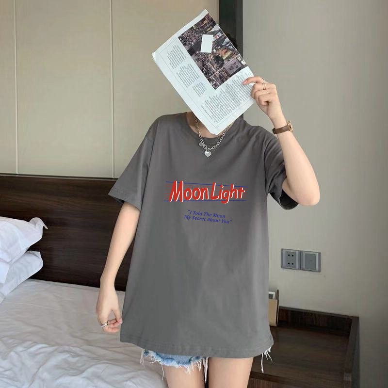 Áo thun nam nữ unisex tay lỡ phông form rộng teen cổ tròn oversize cotton LIGHT giá rẻ basic đen trắng tee pull freesize