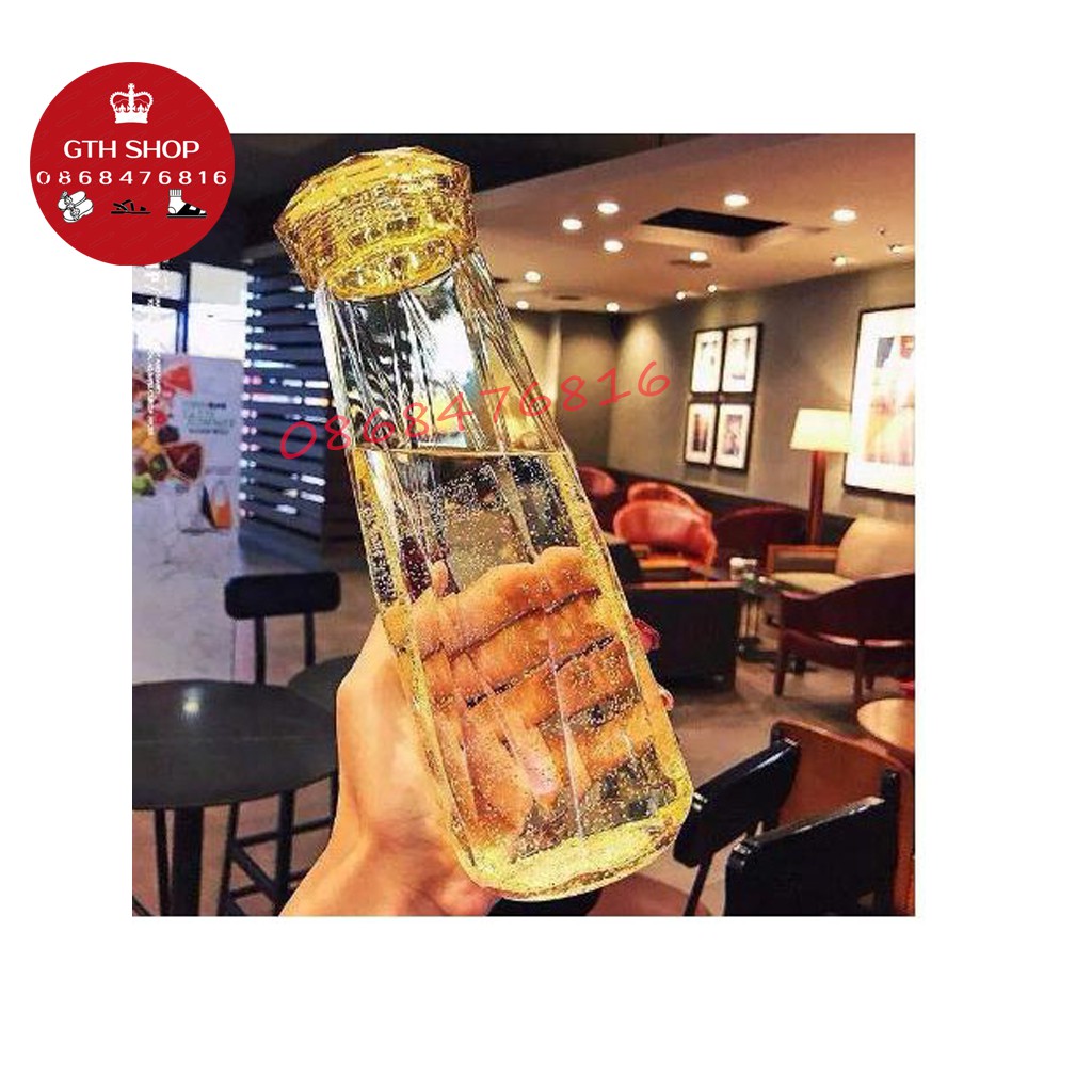 [GIÁ HỦY DIỆT] Bình nước thủy tinh màu dáng kim cương cao cấp  450ml-GTH SHOP | BigBuy360 - bigbuy360.vn