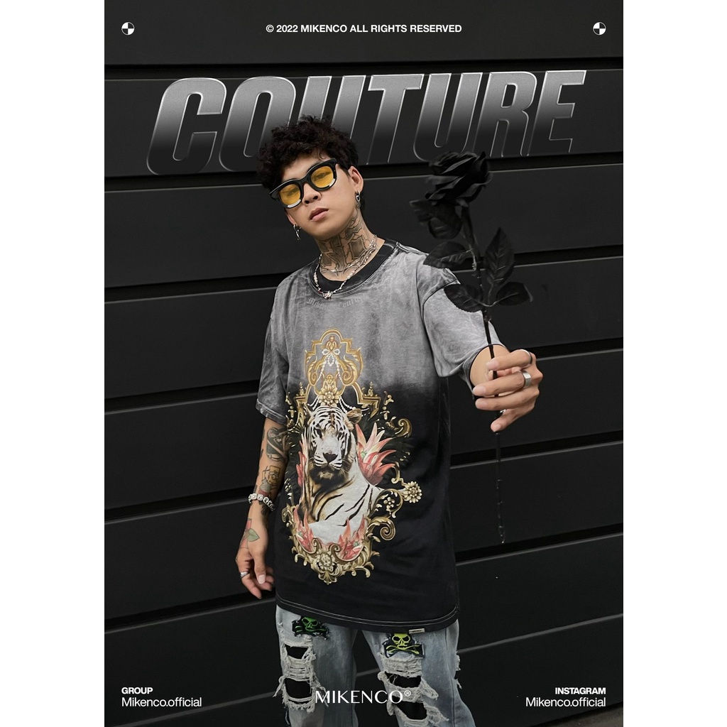 Áo phông nam MIKENCO Damage tiger tshirt