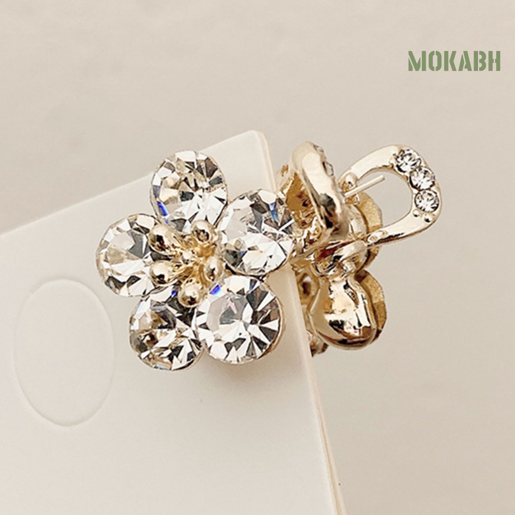[Headpieces] Kẹp Tóc Mái Chéo Hình Hoa Đính Đá Lấp Lánh Đơn Giản Dành Cho Trẻ Em