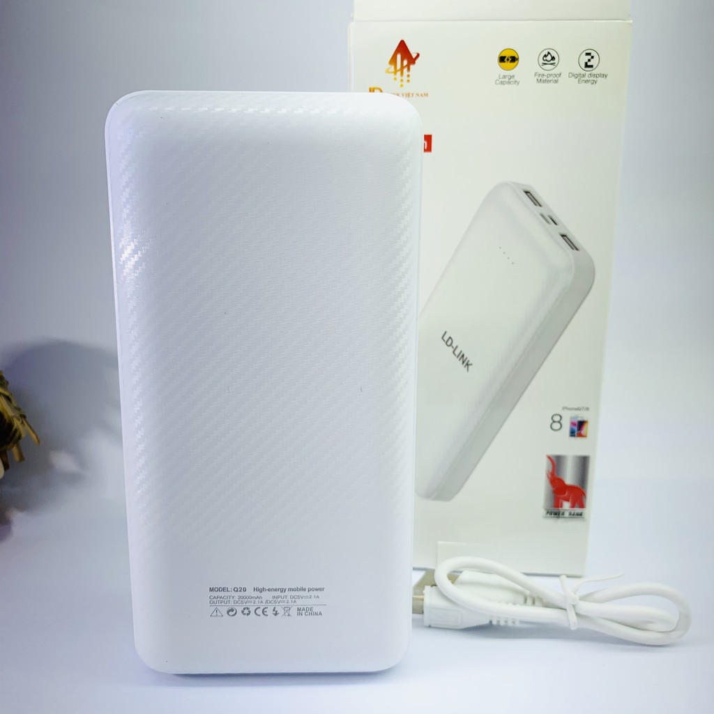 [Chính Hãng] Sạc dự phòng Q20 dung lượng 20000mAh Ldlink Việt Nam, Bảo hành 24 THÁNG, 1 ĐỔI 1 trong mọi trường hợp