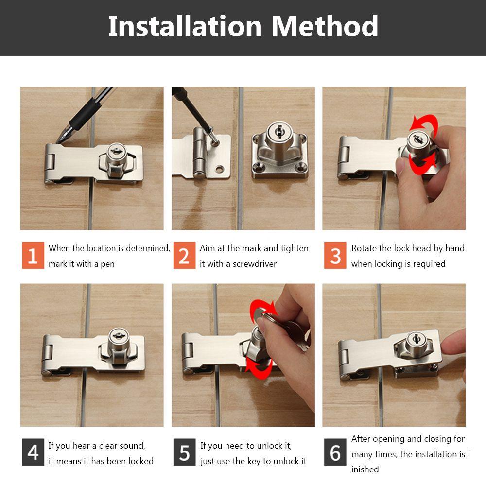 Simpleshop1 Khóa Tủ Bằng Hợp Kim Kẽm Không Cần Khoan Lỗ