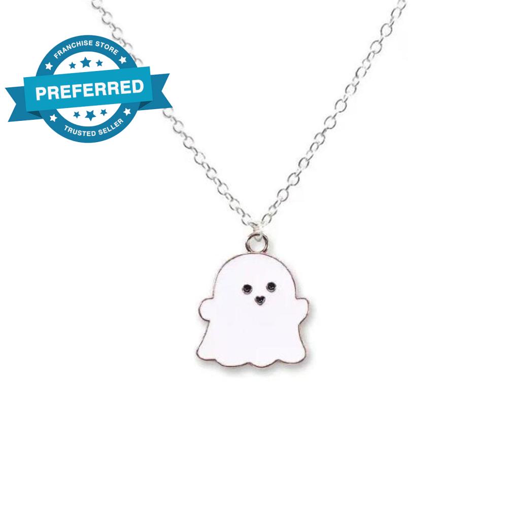 Vòng cổ Mặt Hình Ma Màu Trắng Đen Cá Tính C9M7