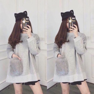 Áo len túi lông Thailand