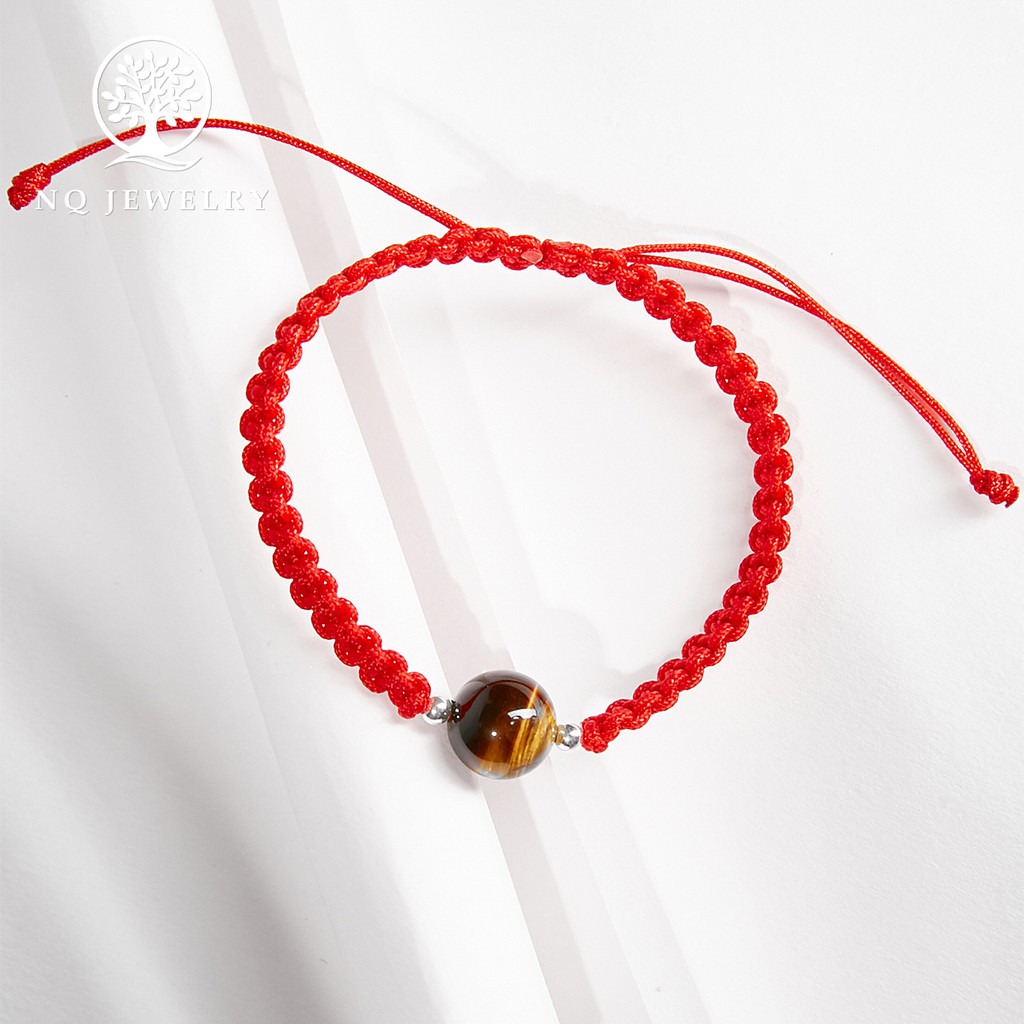 Vòng thắt dây đỏ phối 1 hạt - NQ Jewelry