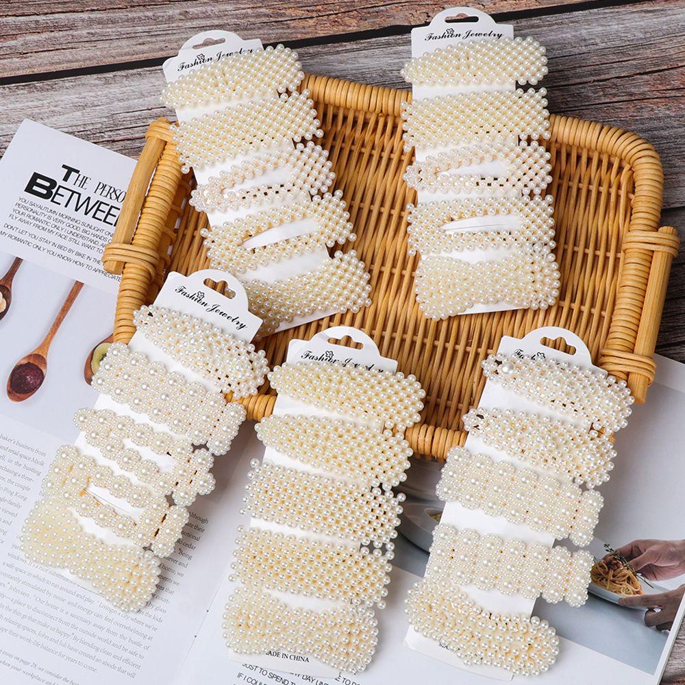 CACTU Set 5 Kẹp Tóc Đính Đá Thời Trang Cho Nữ