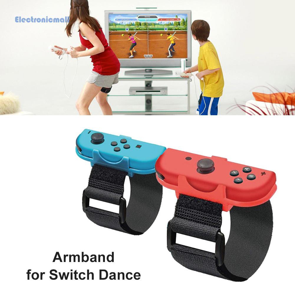 ElectronicMall01 Wrist Bands for Joy Con Controller Elastic Strap for Just Dance Game 1 Pair