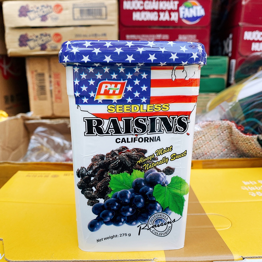 Hộp nho khô  275g Raisin nhập khẩu - Date mới 12 tháng