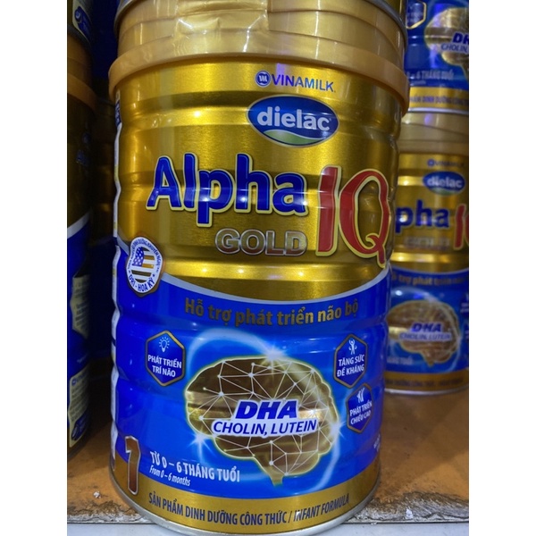 SỮA BỘT DIELAC ALPHA GOLD IQ SỐ 1 HỘP THIẾC 900g (DATE MỚI)