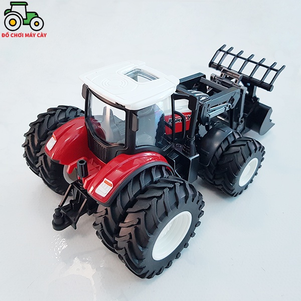 Máy kéo 210 HP_Bánh đôi + Ủi đầu - Điều khiển từ xa , xe máy cày đồ chơi, xe nông trại, MK16BDUD