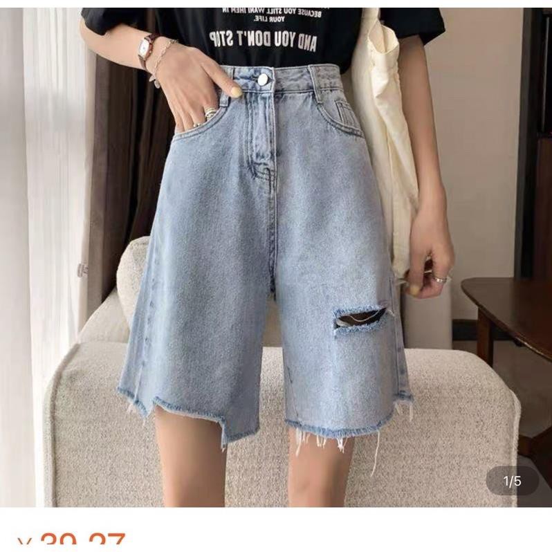 💯Quần Jeans Ngố Rách Ullzang 1 Line  ཾ