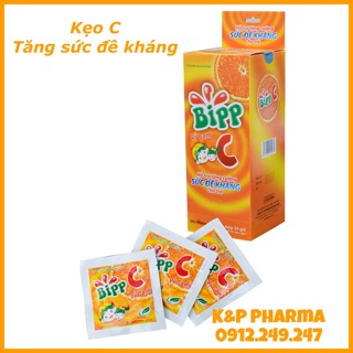 ✅ hộp lớn kẹo bipp c - 35 gói | hỗ trợ tăng sức đề kháng, vị cam thơm ngon