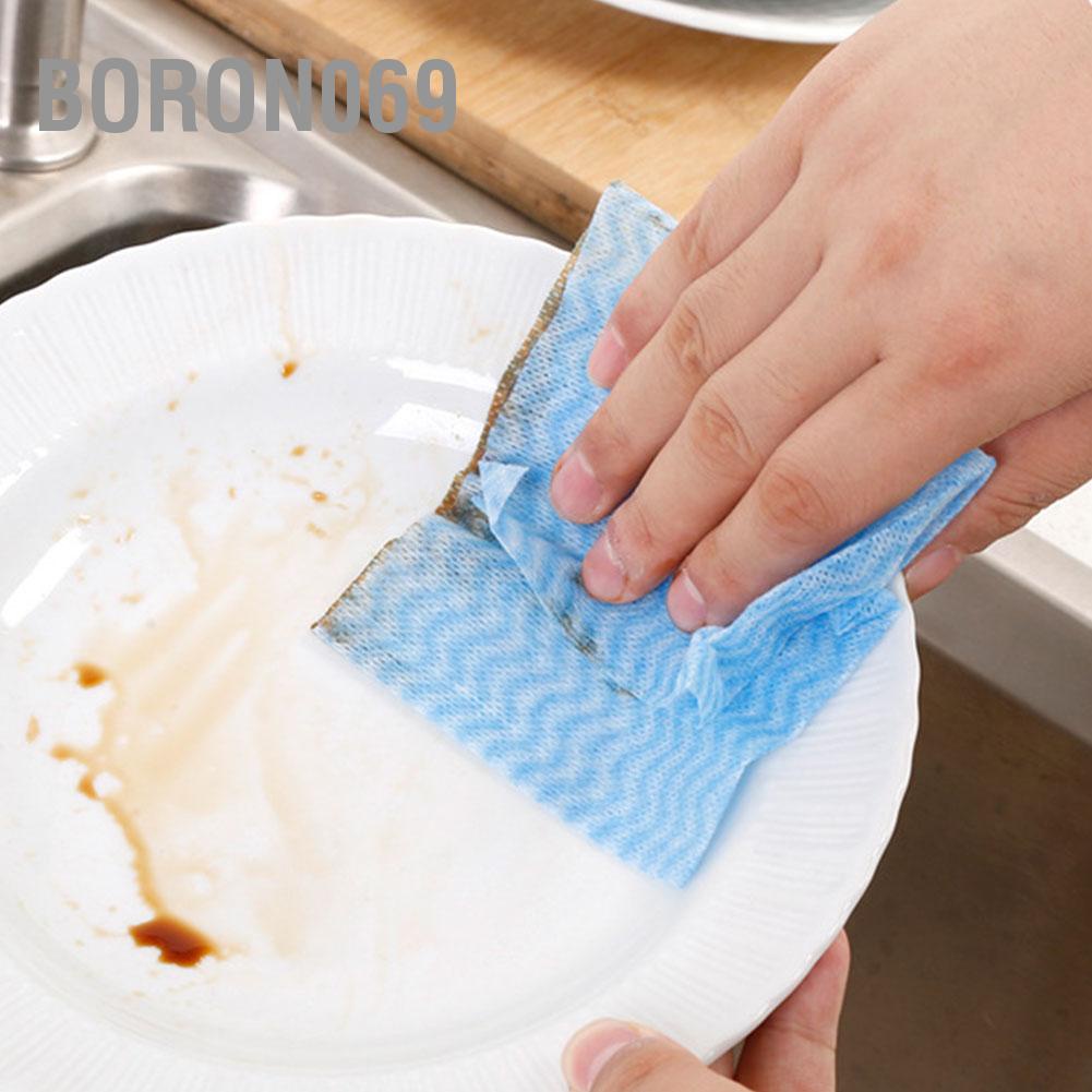 80 cái Dùng một lần Dầu không dính Vải không dệt Duster Món ăn Vải Khăn tay Nhà bếp Boron069
