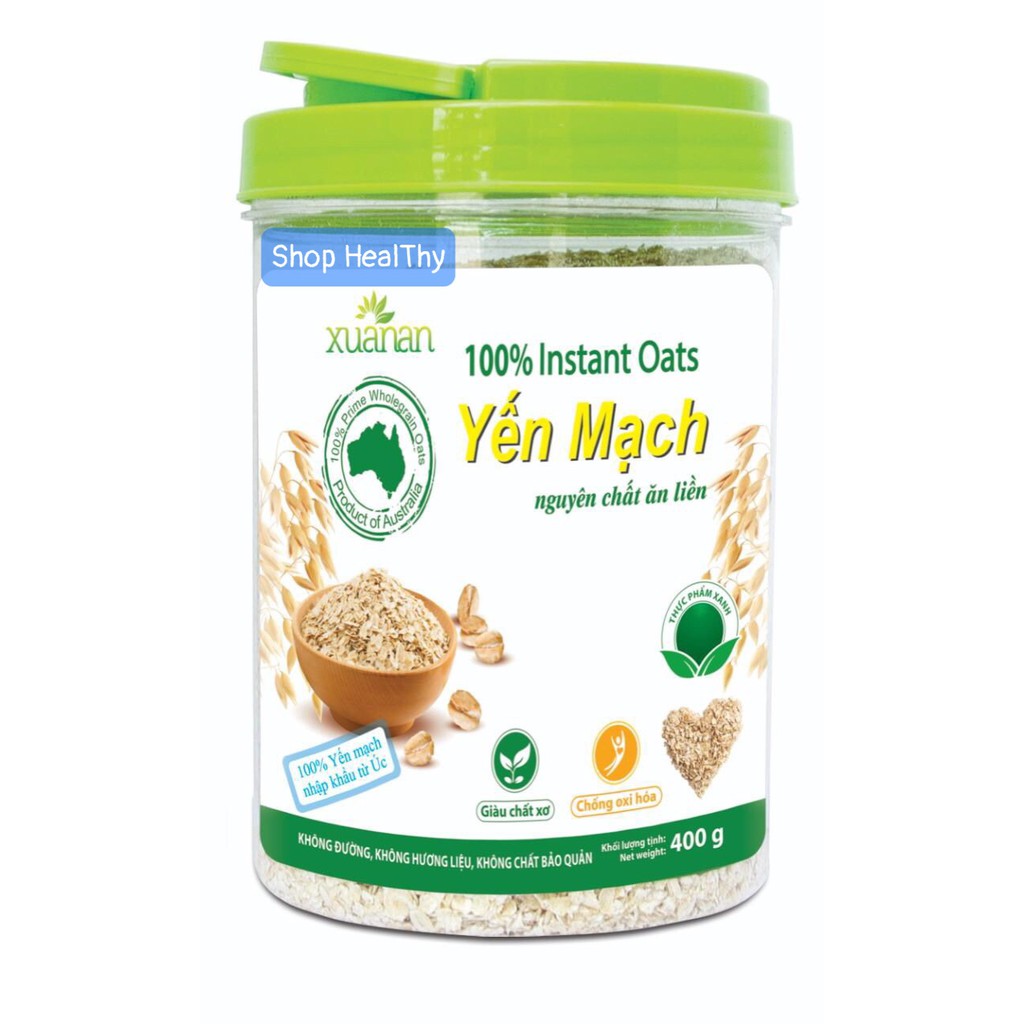 Yến Mạch Xuân An Nguyên Chất Ăn Liền Hộp 400gr - [Tặng Hàng KM Đính Kèm]