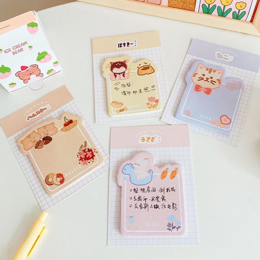 Dễ thương Đáng yêu Ghi chú dính Bài đăng Sách Notepad Ghi nhớ Nhãn dán Văn phòng phẩm Dễ thương Tấm ghi nhớ Hàn Quốc
