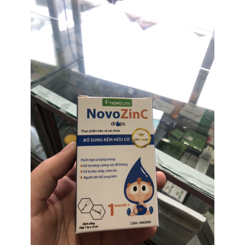 Nhỏ giọt NovoZinc Drops – Giúp bổ sung kẽm hữu cơ, giảm biếng ăn, tiêu chảy và rối loạn tiêu hóa, tăng hấp thu Novo ZinC