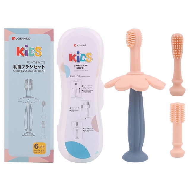 Bộ bàn chải đánh răng 3 giai đoạn KIDS cho bé hàng xuất Nhật