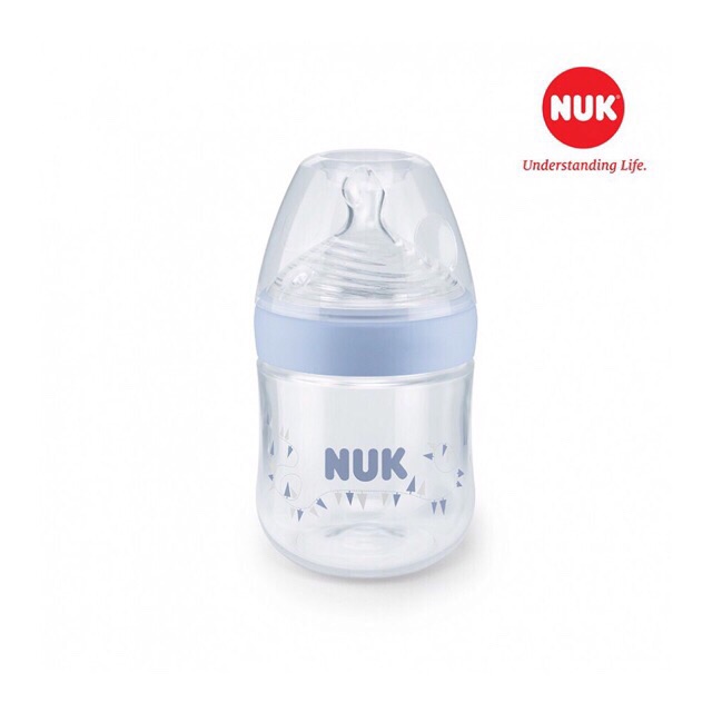 Bình Sữa Nuk Nature Sense Nhựa PP 150ml/260ml núm S1-M/S2-M Nhập khẩu Đức