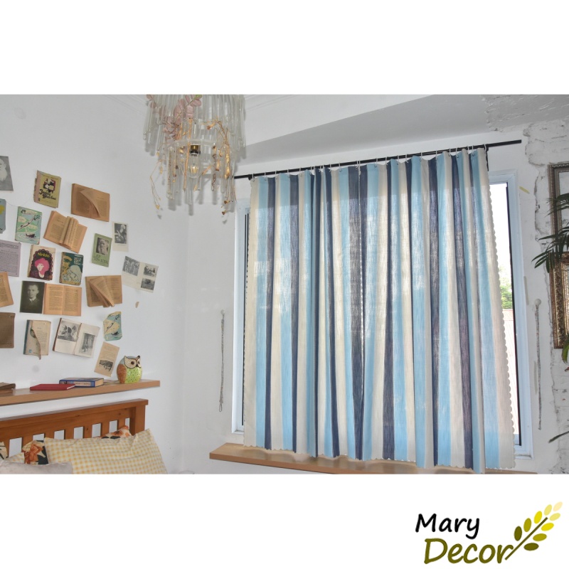 Rèm cửa sổ phòng ngủ chống nắng, màn vải treo tường trang trí decor cửa chính chất liệu cotton thêu cao cấp R-CC07