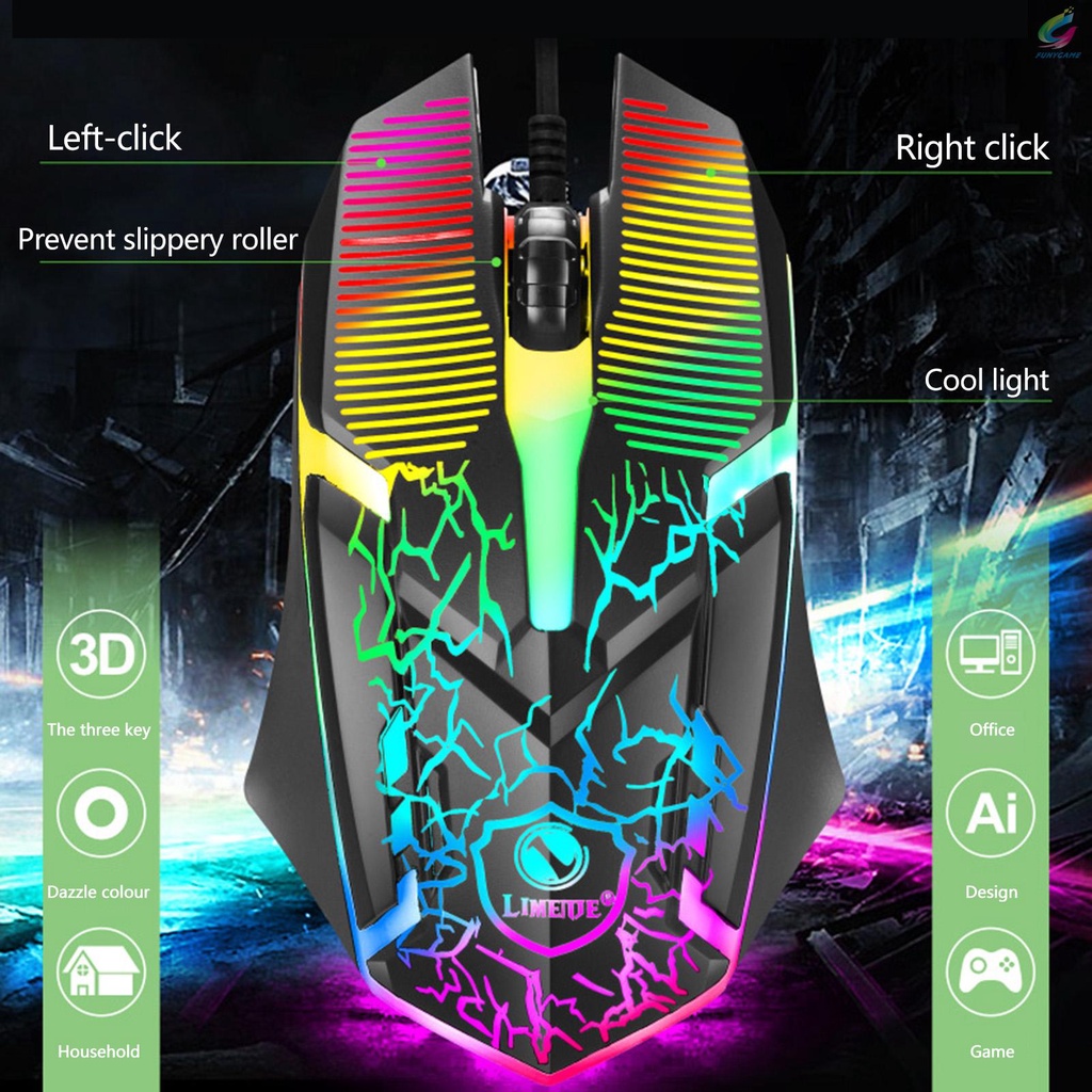 Bộ Bàn Phím Cơ Và Chuột Chơi Game Fy T21 Có Đèn Nền Siêu Bền Thoải Mái Chống Mài Mòn