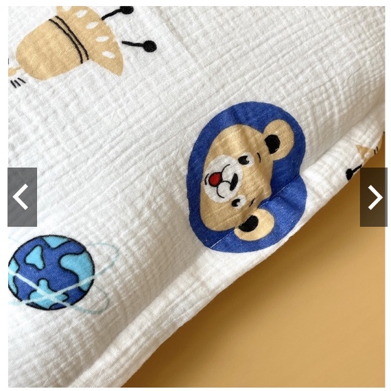 Gối Xô Sơ Sinh,Gối Xô MUSLIN Mềm Mịn Lõi Bông Thấm Hút Mồ Hôi Cho Bé