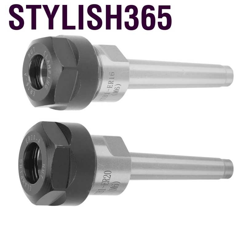 Stylish365 Collet holder with straight shank MTB1-ER16-M6/MTB1-ER20-M6 for milling cu