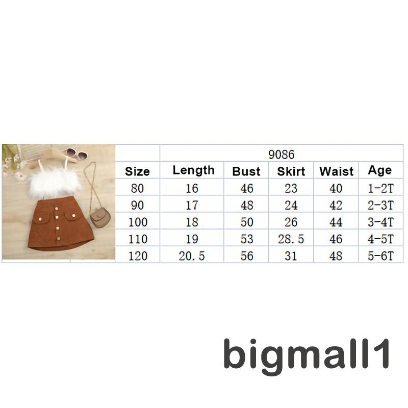 Set Áo Không Tay Kèm Chân Váy Chữ A Đính Lông Vũ Màu Sắc Cho Bé 1-6 Tuổi