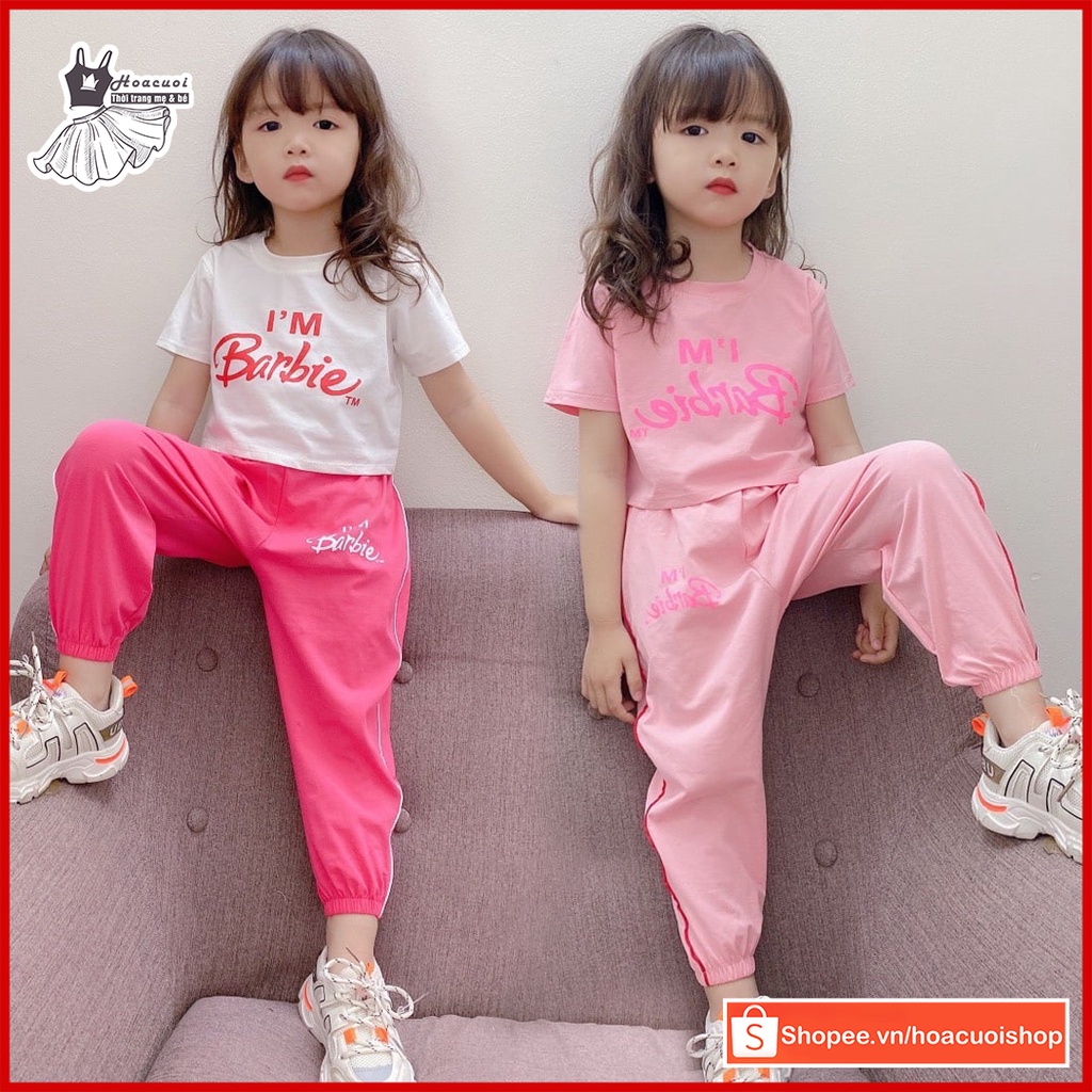 Đồ bộ Hiphop thể thao HC03 chất liệu cotton bốn chiều co giãn thoáng mát cho bé gái từ 8-45kg, hàng Việt Nam xuất khẩu