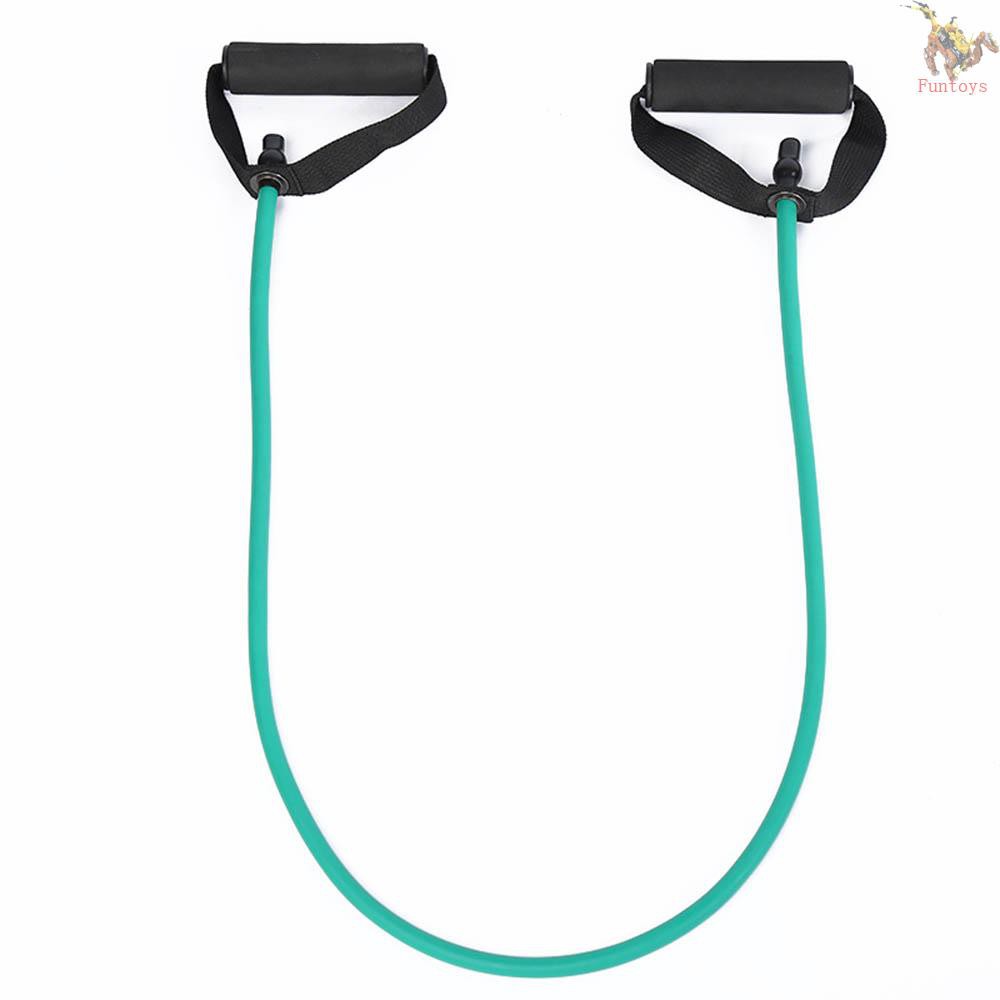 FUN Yoga Elastic Fitness Exercise Stretch Strap Rope Exercise Resistance Bands Workout Bands with Handle for Women