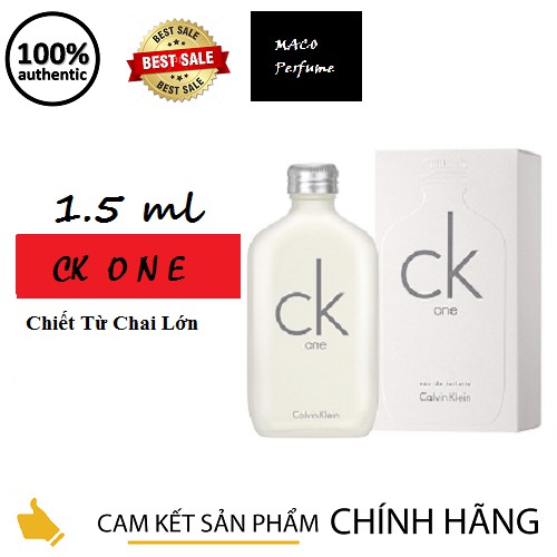 [Mẫu thử 1.5ml]Nước hoa Calvin Klein CK One chính hãng auth | BigBuy360 - bigbuy360.vn