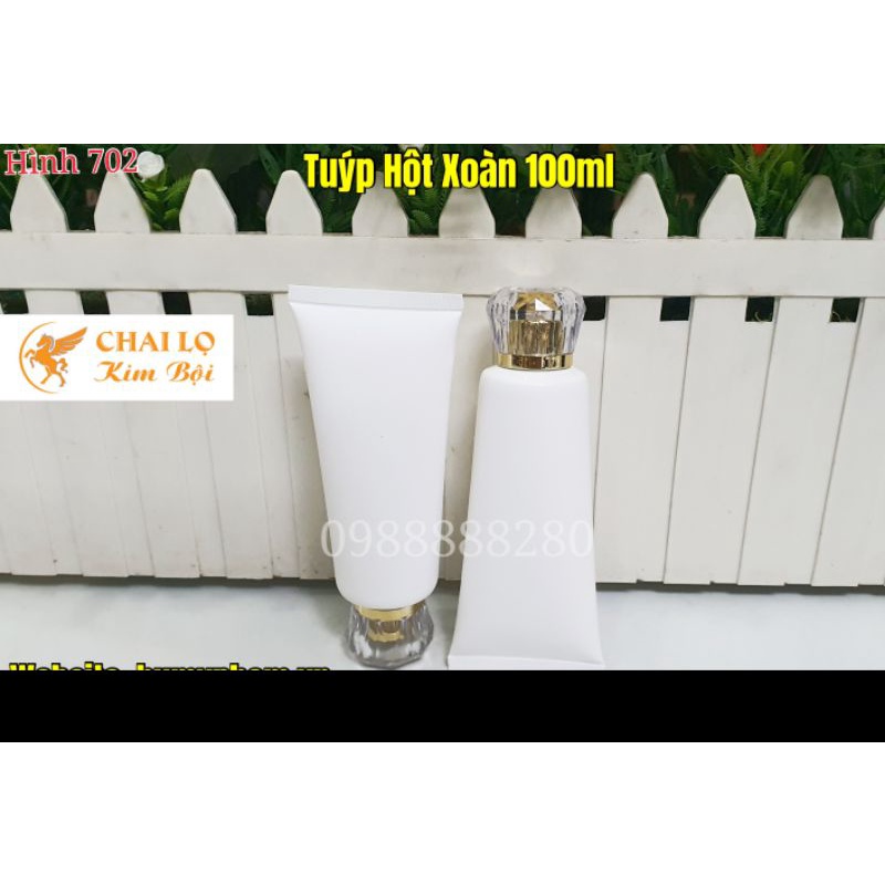 CHAI LỌ CHIẾT MỸ PHẨM -  TUÝP HỘT XOÀN 100ml