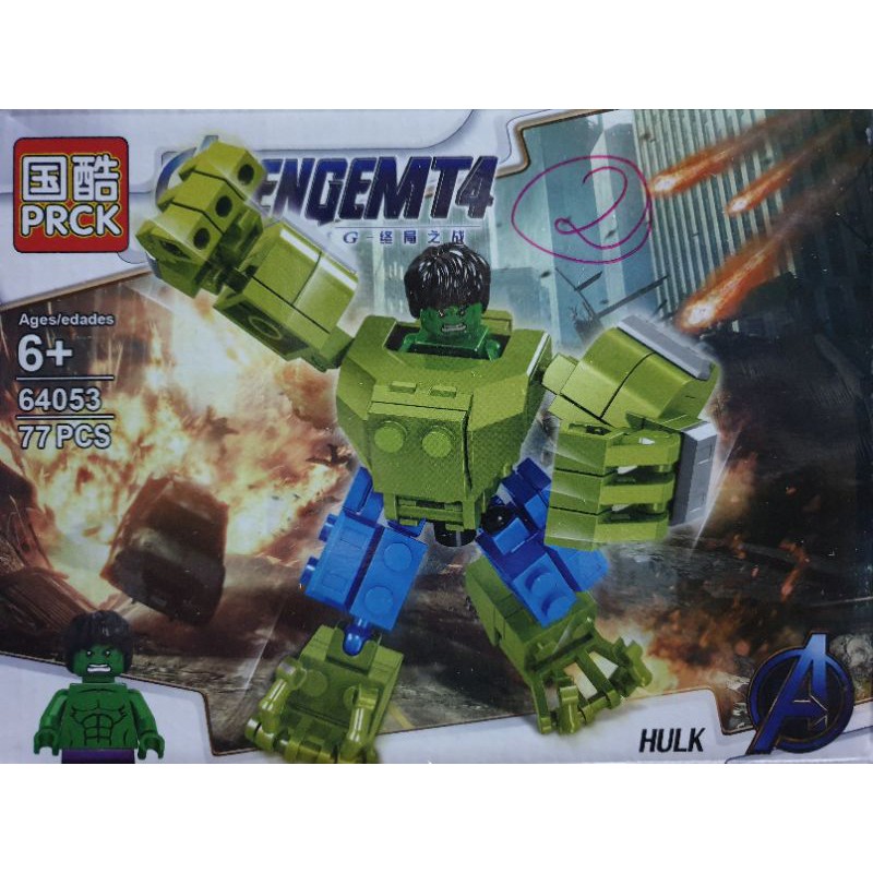 lego prck 64053 super heroes mavel siêu anh hùng người sắt khổng lồ xanh nhện nhọ đội trưởng mỹ lắp ghép hình thông minh