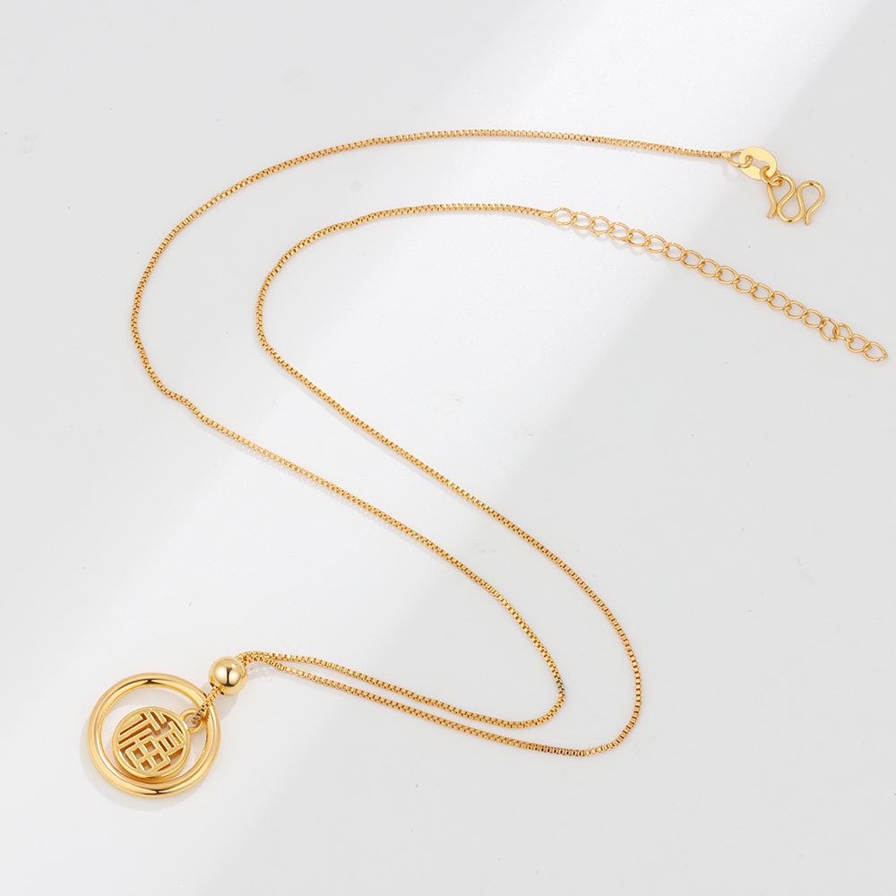 Vòng cổ Vàng Mặt Hình Luật Fu Thời Trang